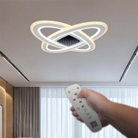 130W 3в1 LED Плафон Димиращ с Дистанционно 50X50X5cm 13600Lm