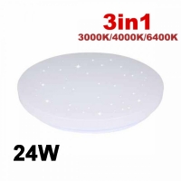 24W 3в1 LED Плафониера 2600LM 3000K 4000К 6400К