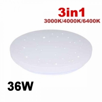 36W 3в1 LED Плафониера 3900LM 3000K 4000К 6400К