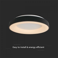 45W LED Осветител за таван 60x9cm Черно Тяло 5220Lm 3000K