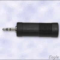 2.5мм стерео жак на 6.35мм стерео щекер