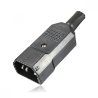 Накрайник за захранващ кабел 3 пина AC 10A мъжка