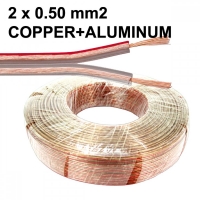 Силиконов кабел за тонколони и говорители 2 x 0.50mm2 - помеднен