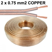 Силиконов кабел за тонколони и говорители 2 x 0.75mm2 - меден