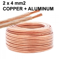 Силиконов кабел за тонколони и говорители 2 x 4mm2 - помеднен