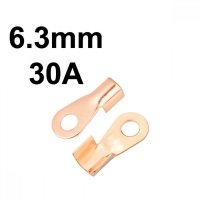 Неизолирана кабелна обувка 6.3мм отвор 30A