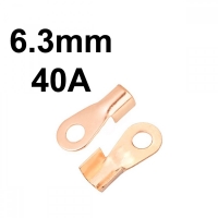 Неизолирана кабелна обувка 6.3мм отвор 40A