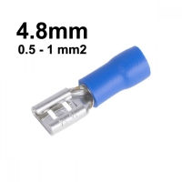 Изолирана кабелна обувка синя 4.8мм женска