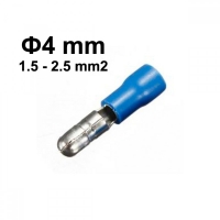 Изолирана кабелна обувка Ф4 mm мъжка