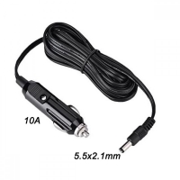 Захранващ кабел 12/24V авто щекер запалка към букса 2.1x5.5mm