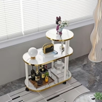 Триетажна масичка за кафе с колелца A61-082K